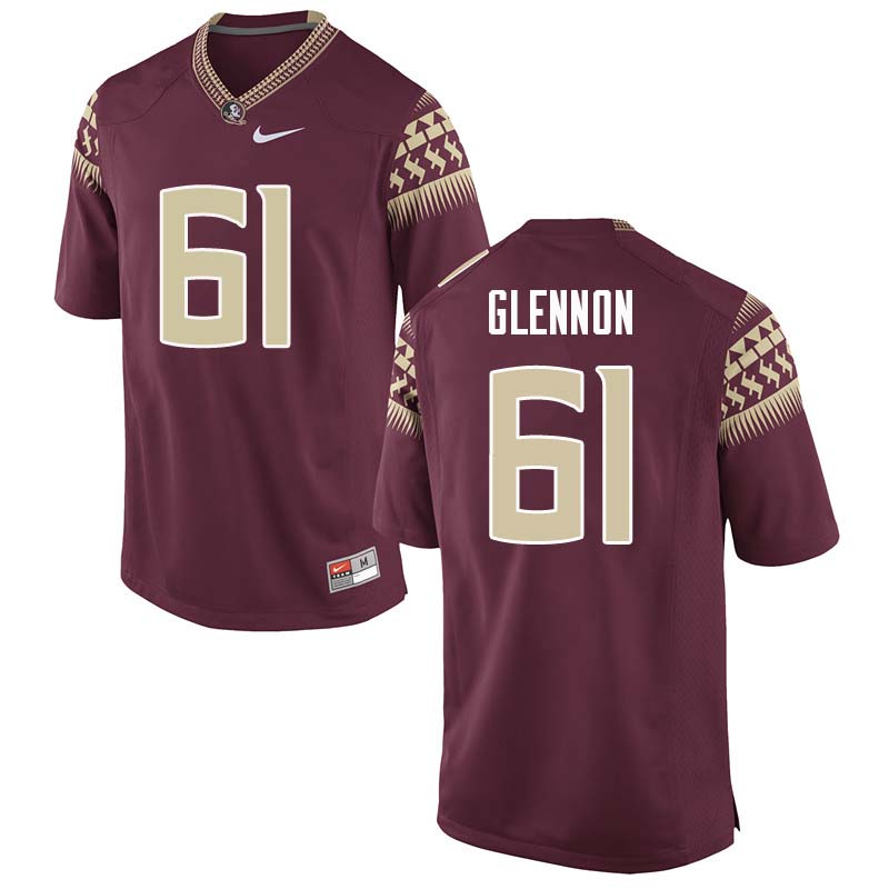 Men #61 Grant Glennon Florida State Seminoles College Football Jerseys Sale-Garnet